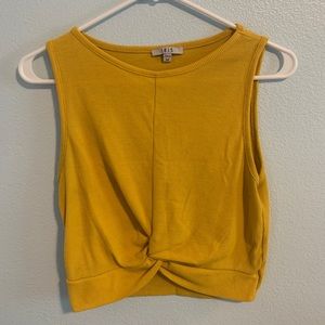 Yellow crop top